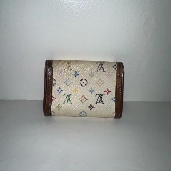 Louis Vuitton Murakami White Monogram Multicolor Porte Monnaie CardHolder MI1015 - Picture 15 of 17